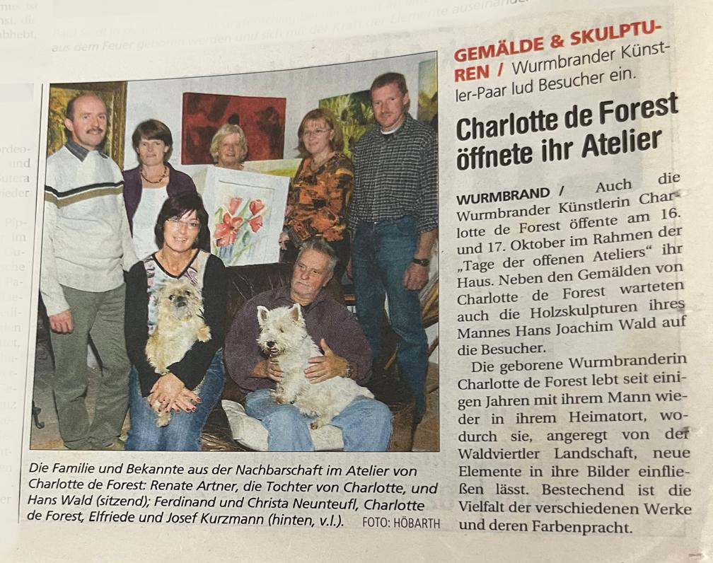 Charlotte de Forest öffnete ihr Atelier